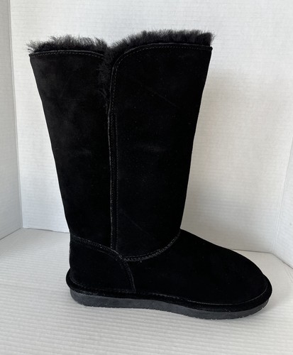 Bearpaw Lori Black Suede Boots Womens Size 10 - Picture 5 of 9