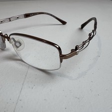 CHARMANT LINEART XL2015 Titan Japan Brown Half Rim Eyeglasses Frame 52-17-135