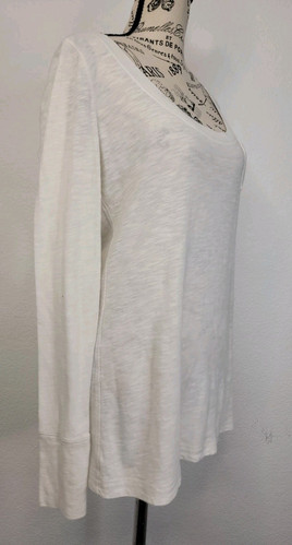 Camicia vintage Y2K Abercrombie & Fitch manica lunga donna grande bianca preppy basic - Foto 3 di 11