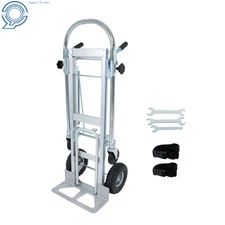 Heavy Duty Aluminum Convertible Hand Truck Folding Trolley 4in1 1000lbs Capacity