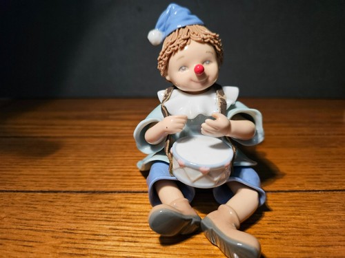 VINTAGE FIGURINE PASTEL CLOWN WITH DRUM - Picture 3 of 10