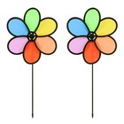 2Pcs Colorful Windmill Toys for Boy Girl Garden Lawn Outdoor Decoration