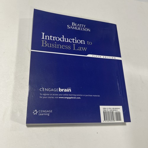 Cengage Advantage Books: Introduction to Business Law By Samuelson 5th Edition - Imagen 2 de 6