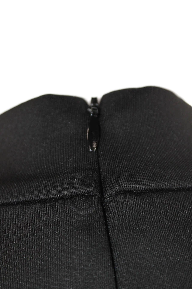 Clover Canyon 女式多色花卉拉链荷叶裙黑色 L 码 — 第 4/4 张图片