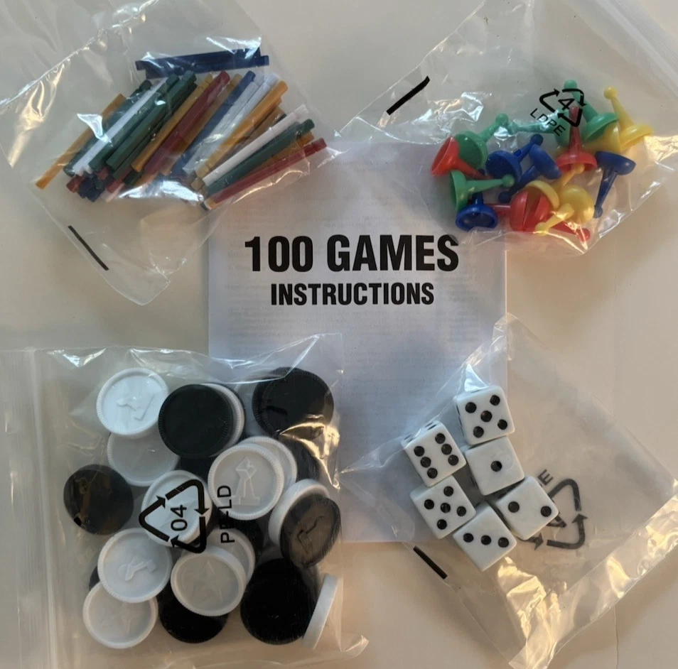 Traditions 100 Games 5 Double-Sided Game boards, Cardinal Games. EXCELLENT! - Image 3 of 4