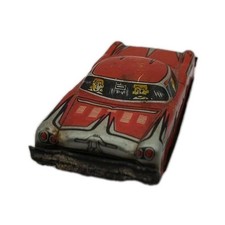 Tin Litho Friction JAPAN 3  car: red sedan Vintage late 50s /early 60s
