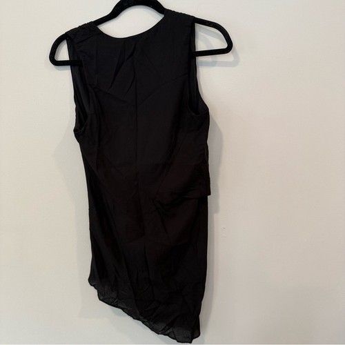 Top Helmut Lang asimmetrico minimalista in seta nero nuovo con etichetta Medium 1894 - Foto 7 di 12
