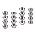  2 PCS Servierplatten Serviergeschirr Edelstahlgeschirr Gewürzplatte