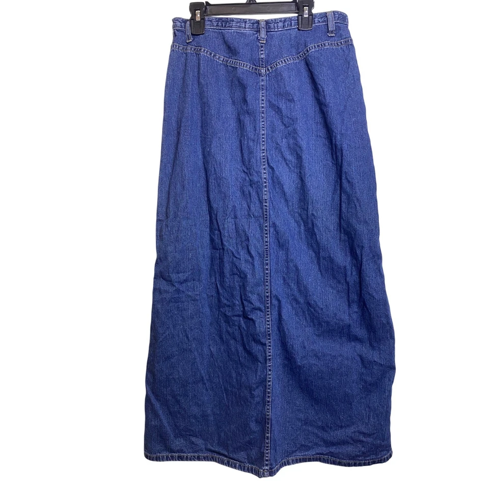 Falda vaquera vintage Liz Claiborne para mujer 10 denim maxi 36" de largo Y2K Cottagecore Foto 2 de 4