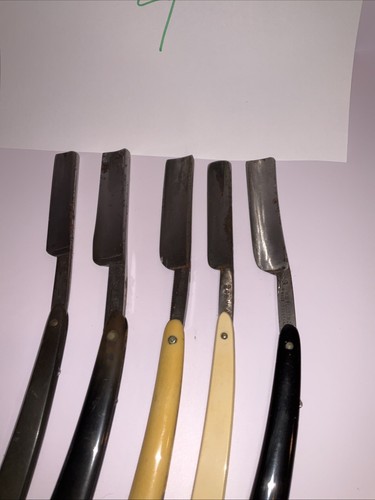 OLD VINTAGE ANTIQUE STRAIGHT RAZOR LOT OF 5 RAZORS - Picture 2 of 11