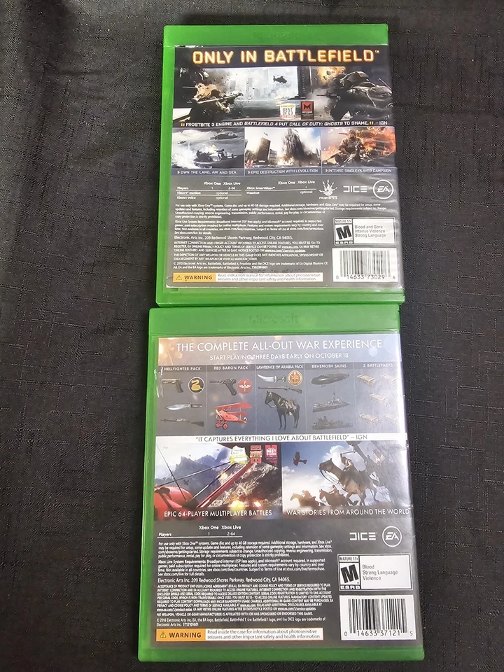 Xbox One Battlefield 4 y Battlefield 1 (CIB) Foto 4 de 4