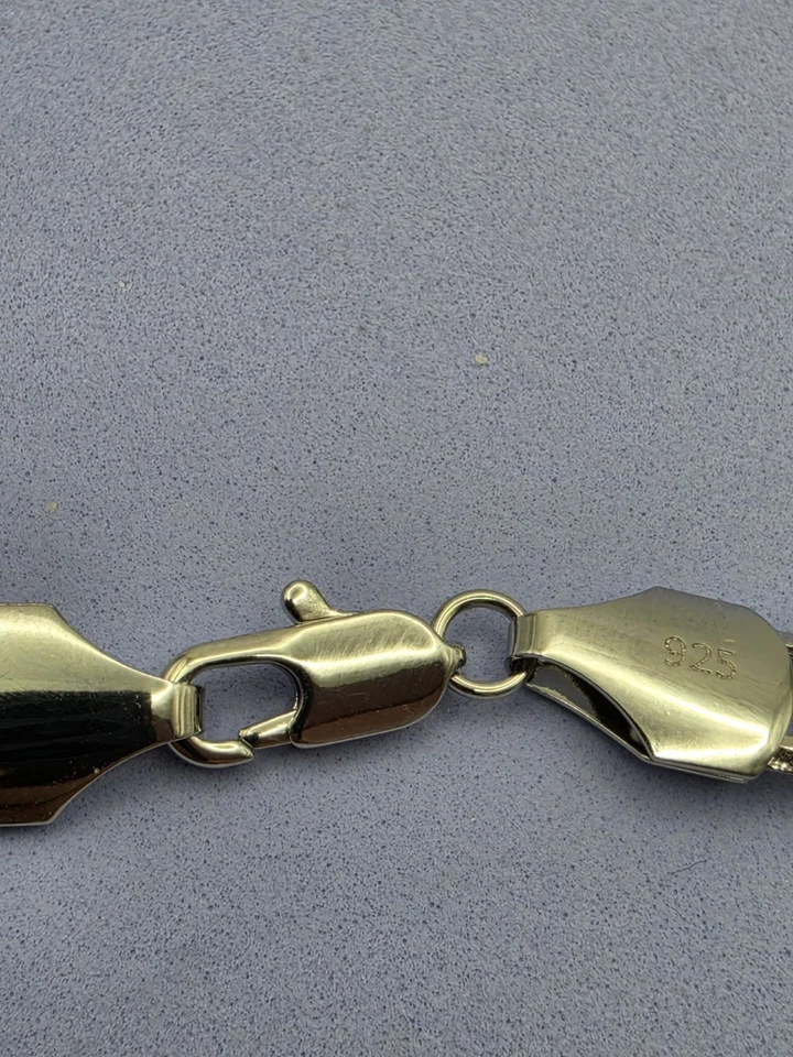 Bracelet Cuban Homme Maille Gourmette Argent 925 Sterling - 23 cm - Photo 4/4
