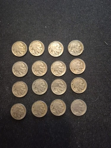 16 Vintage High Quality 1926 Buffalo Nickel Coin Collection