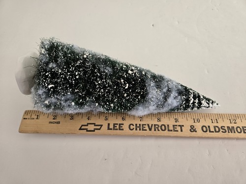 Dept 56 Christmas Village 11.5" Flocked Bottle Brush Pine Tree - Picture 5 of 5