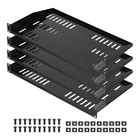 VEVOR 1U Server Rack Shelf 4 PCS 10 in Depth Vented Wall Rack Mount Shelf Tray