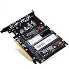 4 Disk M.2 NVME M KEY SSDs to PCIe4.0 X16 Adapter with Heat Sink PCIe 4 X16