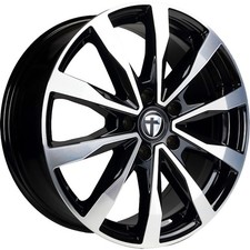 4x Alufelgen Tomason TN28 black polished 7,5x18 ET53 LK5 118 18 Zoll Felgen Alu