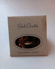 Vintage Sarah Coventry Autumn Haze Pinapple Brooch Crafted In 1950s Goldtone