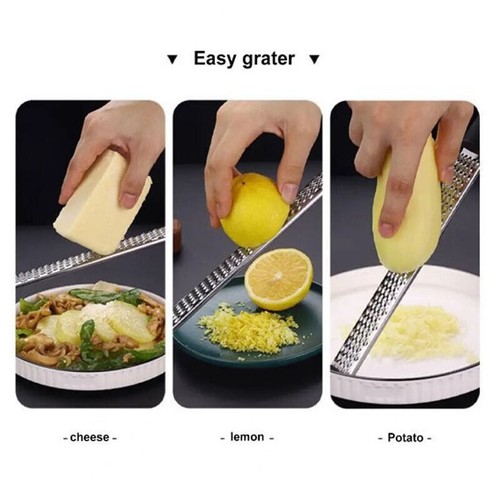Stainless Steel Hand Cheese Food Grater Nutmeg Lemon Citrus Microplane HOT - Picture 7 of 14