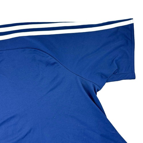 Adidas Blue Large T Shirt Jersey Climalite T Shirt Three Stripes Sports Tee L - Picture 4 of 9