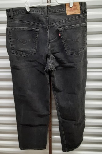 Pantalones de mezclilla Levi's 550 de corte relajado para hombre 40x34 negros de algodón - Imagen 2 de 9