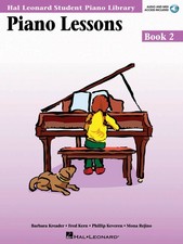 Piano Lessons Book 2 Hal Leonard Student Beginner Music  Online Audio MIDI