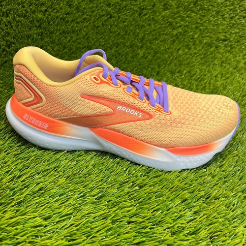 Brooks Glycerin 21 Damengröße 9 orange weiß sportliche Laufschuhe Turnschuhe