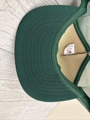 Sombrero SnapBack Vintage Nacido para Pescar Años 80 Hecho en EE. UU. Pesca Espuma Malla Papá Gorra - Imagen 11 de 11