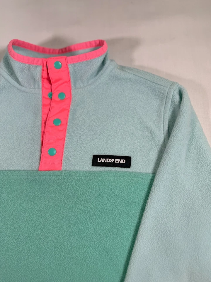 Pulôver Lands' End Girls Heritage lã gola alta tamanho M (10-12) - Imagem 2 de 4