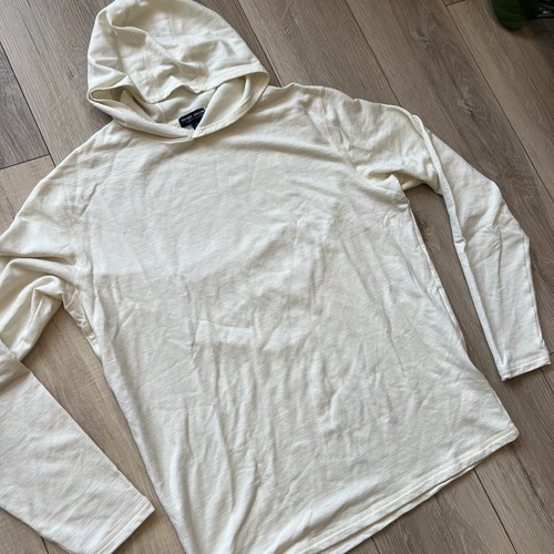 Peter Millar Crown Crafted Hoodie Mens M Cream Merino Wool Blend Excursionist