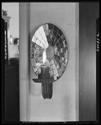 Detroit Michigan Vicinity 1942 Candle Light Reflector Mirror Parabola