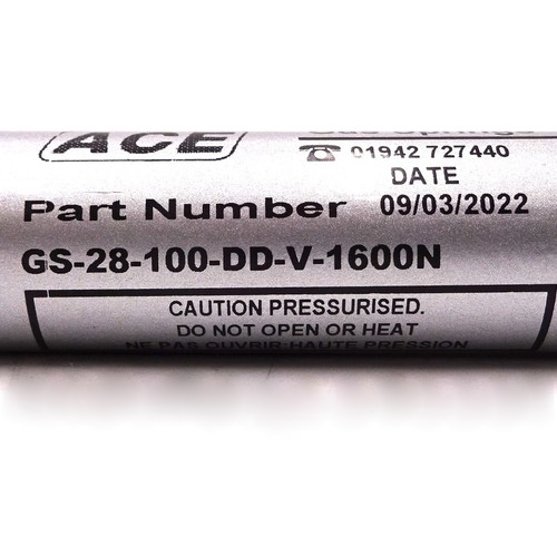 Muelle de Gas GS-28-100-DD-V-1600N Carrera Ace: 100mm 1600N *Nuevo* - Imagen 2 de 2