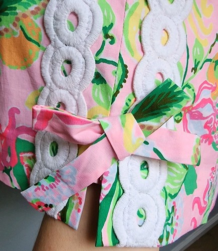 Lilly Pulitzer Sz 2 Mila Stretch Cotton Shift Dress in Via Amore Spritzer - Picture 4 of 8