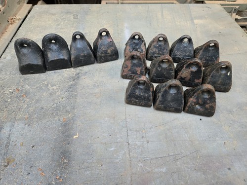Antique Cast Iron Duck or Goose Decoy Anchor Weight Lot Of 15
