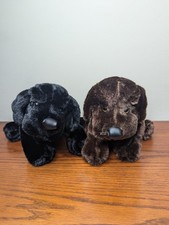 Webkinz Chocolate Lab Black Lab Plush Puppy Dogs Ganz Stuffed Animals No Code