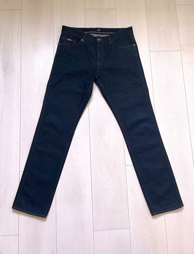JEANS PARA HOMBRE HUGO BOSS GENUINOS COMO NUEVOS DELAWARE3 AZUL MARINO OSCURO SLIM FIT W33/34 L32 - Imagen 2 de 10