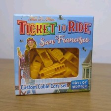 Unused Ticket to Ride San Francisco Board Game Yellow Custom Cable Car Set Promo