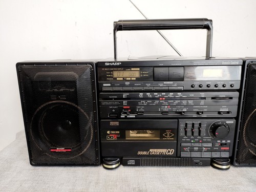 Sharp WF-CD77 Ghettoblaster Ghettoblaster selten Vintage 1980er ERSATZTEILE ODER REPARATUREN - Bild 3 von 9