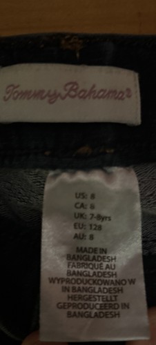 Tommy Bahama girls size 7/8 stretch jeans - Picture 2 of 3