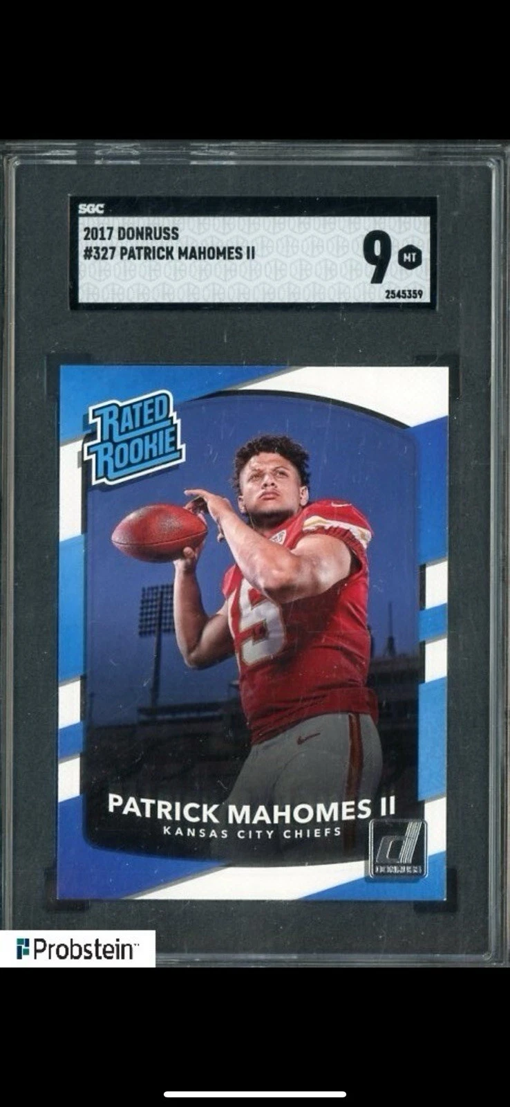 Deal for 2017 PANINI DONRUSS #327 PATRICK MAHOMES II ROOKIE RC SGC 9 Mint