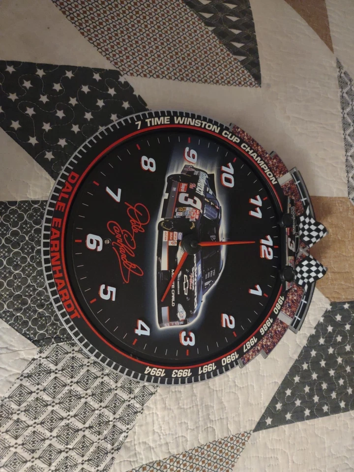 Reloj de pared vintage Dale Earnhardt 3 7 veces Winston Cup Champion excelente forma Foto 2 de 3