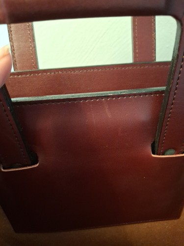 De Colección David King Cuero Borgoña Maletín/Cartera/Bolso de Documentos Det/Ajustable Correa - Imagen 11 de 24