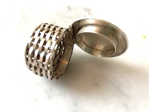 Cartier Sterling Silver Woven Pillbox - Picture 5 of 6