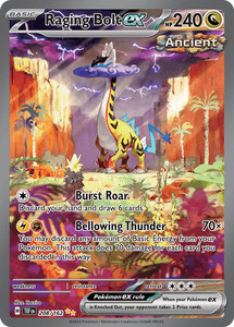 Pokémon TCG Raging Bolt ex 208/162 Full Art Ultra Rare Temporal Forces NM/M