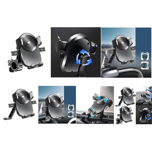 Support T��l��phone R��glable 360 Degr��s pour Motos et Voitures Fonctionnement - Photo 10 sur 14