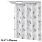 Sophisticated Opaque LEAF PRINTED shower curtain made of peva material