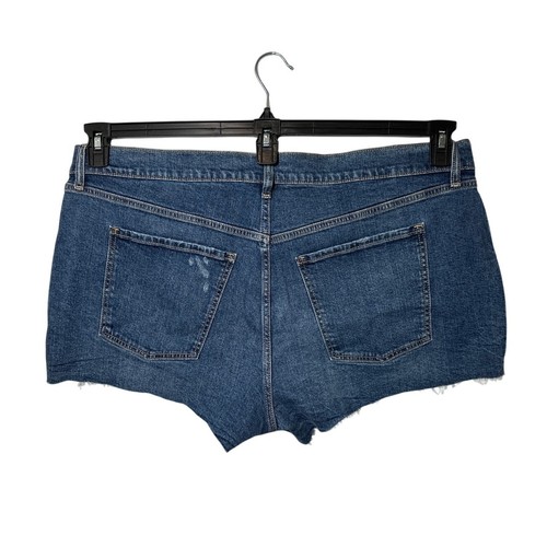 Pantaloncini denim Old Navy Mid-Rise Boyfriend taglia 20 orlo grezzo casual festival western - Foto 4 di 9