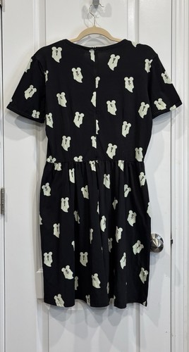 DISNEY x CAKEWORTHY (NWT) Mickey Ghost Dress Medium Zip Back Whimsical Casual - Imagen 16 de 21