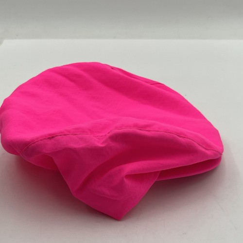 Vintage 90s Nylon Neon Pink Snapback 1990s Cabbie Peaky Blinder Hat One Size - Picture 3 of 10