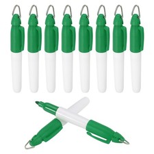 10 Pcs Mini Permanent Markers with Clips Golf Ball Markers Pen, Green